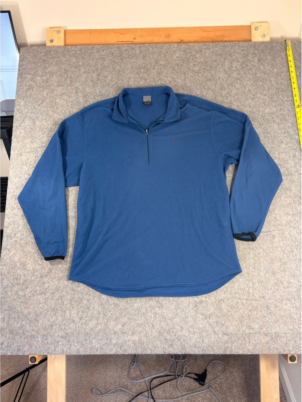 Vintage Nike blue quarter-zip fleece pullover size XL